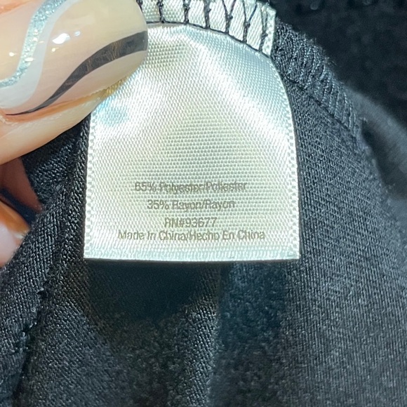 a.n.a. Black Short Sleeve Striped Blouse PL - Picture 6 of 7